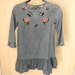 Denim Beaded Boho Dress